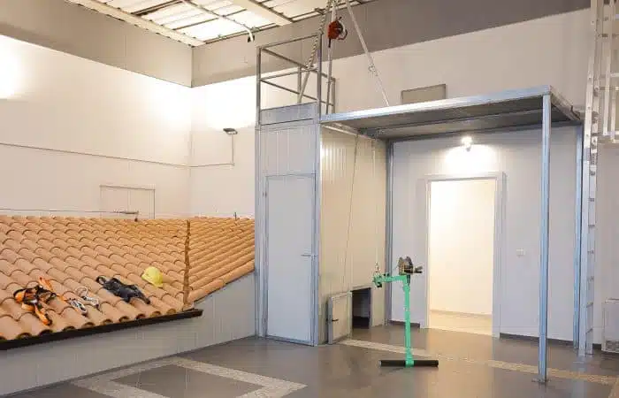 Piattaforma di simulazione per lavori in quota